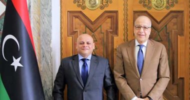 مسؤول ليبي يطلع السفير المصرى على مستجدات توحيد مصرف ليبيا المركزى