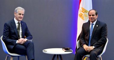 الرئيس السيسى يلتقى رئيس وزراء النرويج ويؤكد التطلع لتعزيز التعاون الثنائى