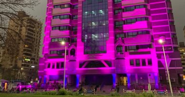 هيئة قضايا الدولة تضيئ المبنى الرئيسى باللون الأرجوانى احتفالا بيوم المرأة