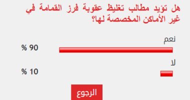 90% من القراء يؤيدون تغليظ عقوبة فرز القمامة فى غير الأماكن المخصصة