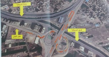 شاهد الرسم التوضيحى للتحويلات المرورية بعد غلق مطلع الدائرى اتجاه المنصورية