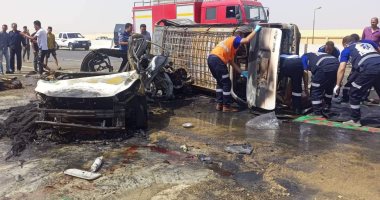 التعرف على هوية 4 جثث متفحمة بحادث الإسماعيلية وجارى تحديد 3 آخرين.. صور
