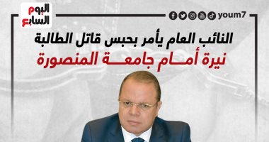 النائب العام يأمر بحبس قاتل الطالبة نيرة أمام جامعة المنصورة.. إنفوجراف