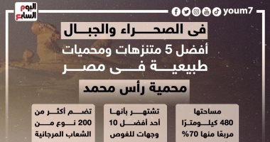 فى الصحراء والجبال.. أفضل 5 متنزهات ومحميات طبيعية بمصر ..إنفوجراف