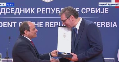 مؤتمر صحفى بين الرئيس السيسى ونظيره الصربى فى بلجراد مؤتمر صحفى بين الرئيس السيسى ونظيره الصربى فى بلجراد