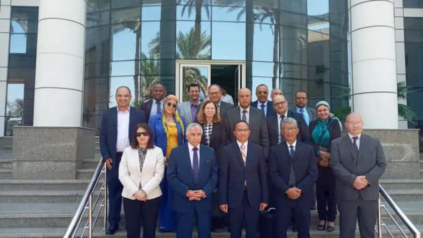 جانب من زيارة وزير مدغشقر لمركز البحوث الزراعية