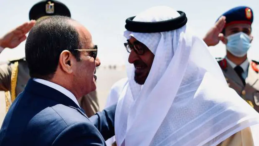 الرئيس عبدالفتاح السيسي والشيخ محمد بن زايد آل نهيان رئيس دولة الإمارات العربية المتحدة الشقيقة