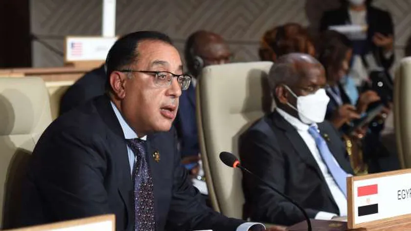 الدكتور مصطفى مدبولي خلال إلقاء كلمة مصر في تكاد 8