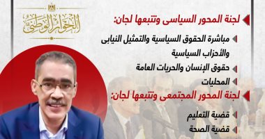 مجلس أمناء الحوار الوطنى ينتهى من تكوين اللجان وتحديد قضاياها.. إنفوجراف