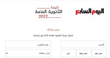 خلال ساعات.. نتيجة الثانوية العامة 2022 على موقع اليوم السابع برقم الجلوس