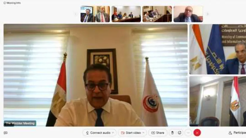 جانب من اجتماع وزراء الصحة والتعليم العالي والاتصالات