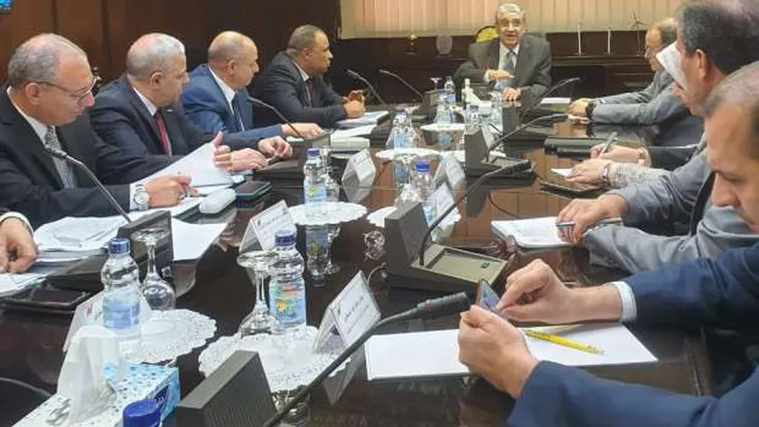 وزير الكهرباء خلال اجتماعه مع رئيس شركة توزيع البحيرة
