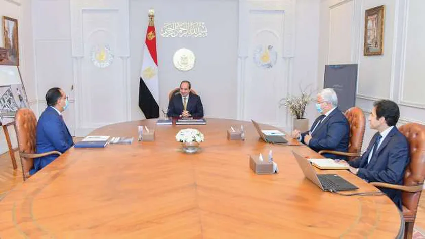 الرئيس السيسي خلال الاجتماع