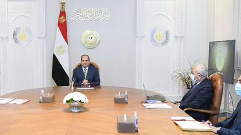 اجتماع الرئيس عبد الفتاح السيسي مع الدكتور مصطفى مدبولي رئيس مجلس الوزراء والدكتور رضا حجازي