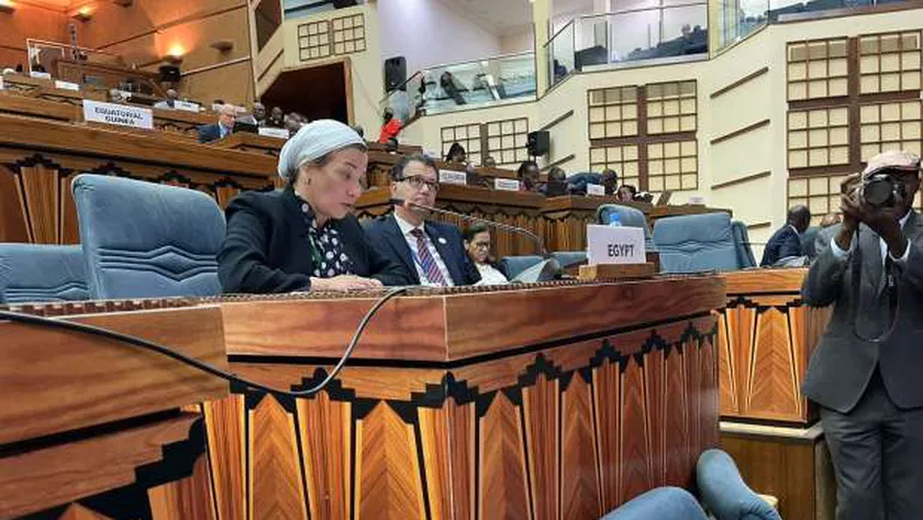 وزيرة البيئة تلقي كلمة مصر في المؤتمر