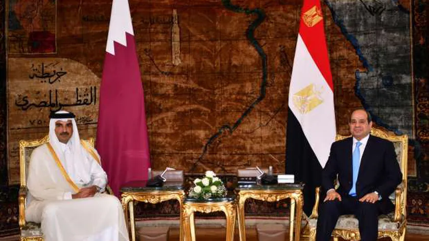 الرئيس عبدالفتاح السيسي وأمير قطر تميم بن حمد آل ثان